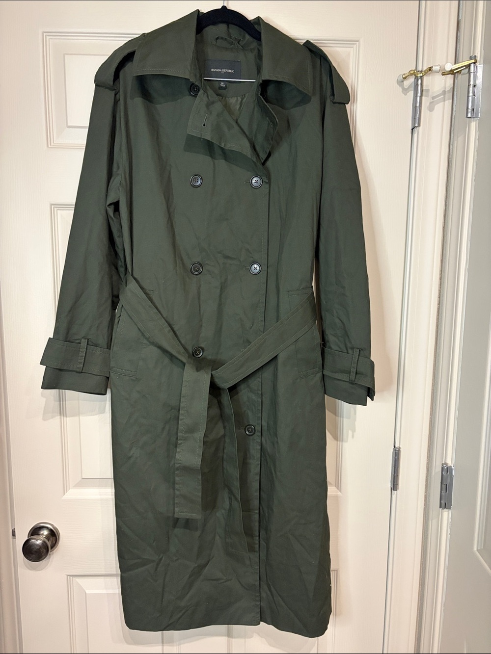 Banana Republic Olive Trench Coat with Belt
